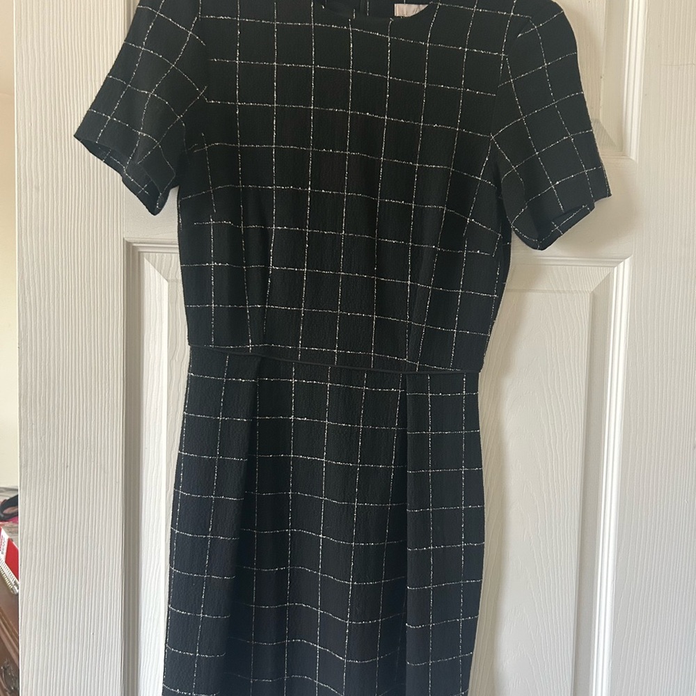 H&M Black and White Sheath Mini Dress